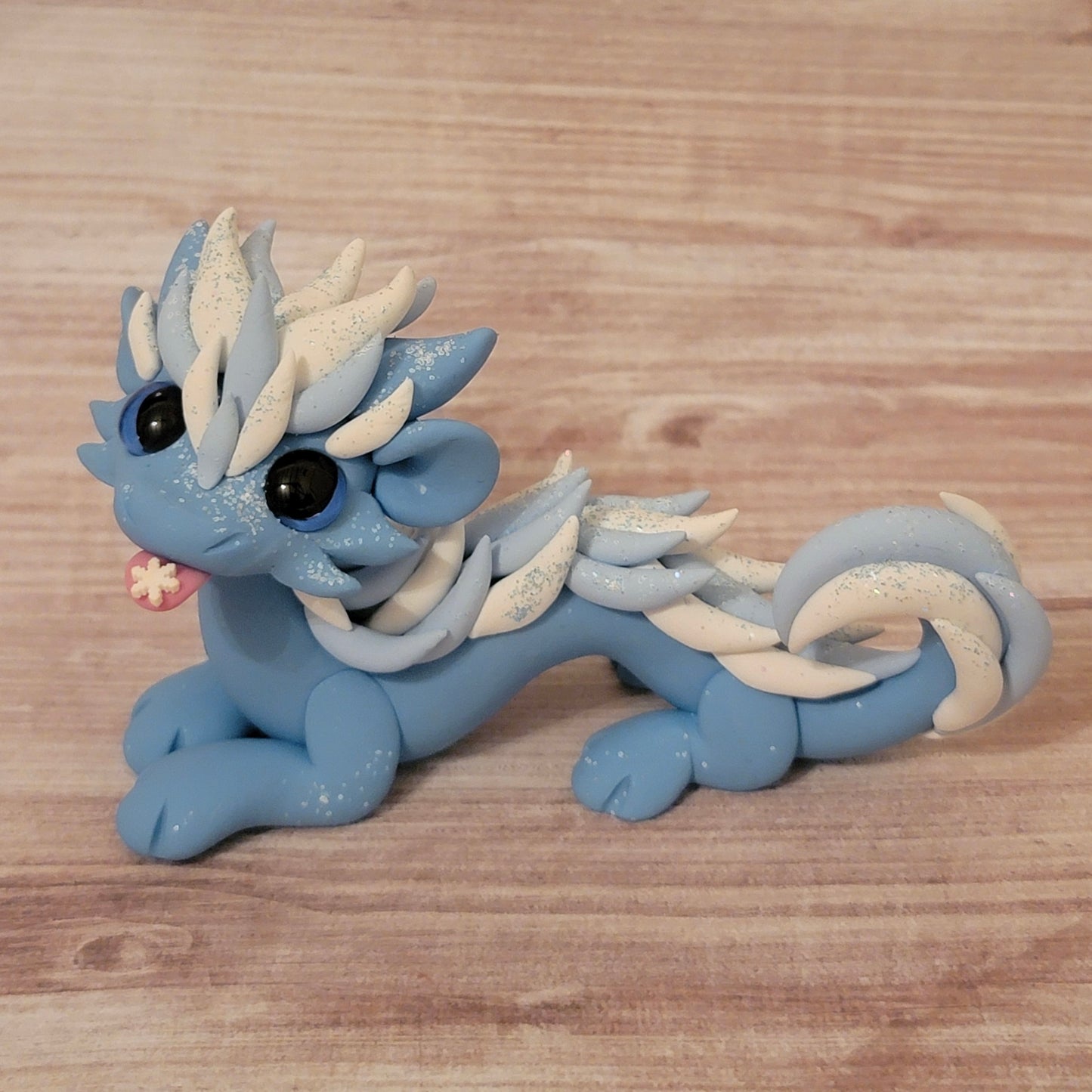 Snowflake Oriental Dragon “Flurry”, Dragon Sculpture