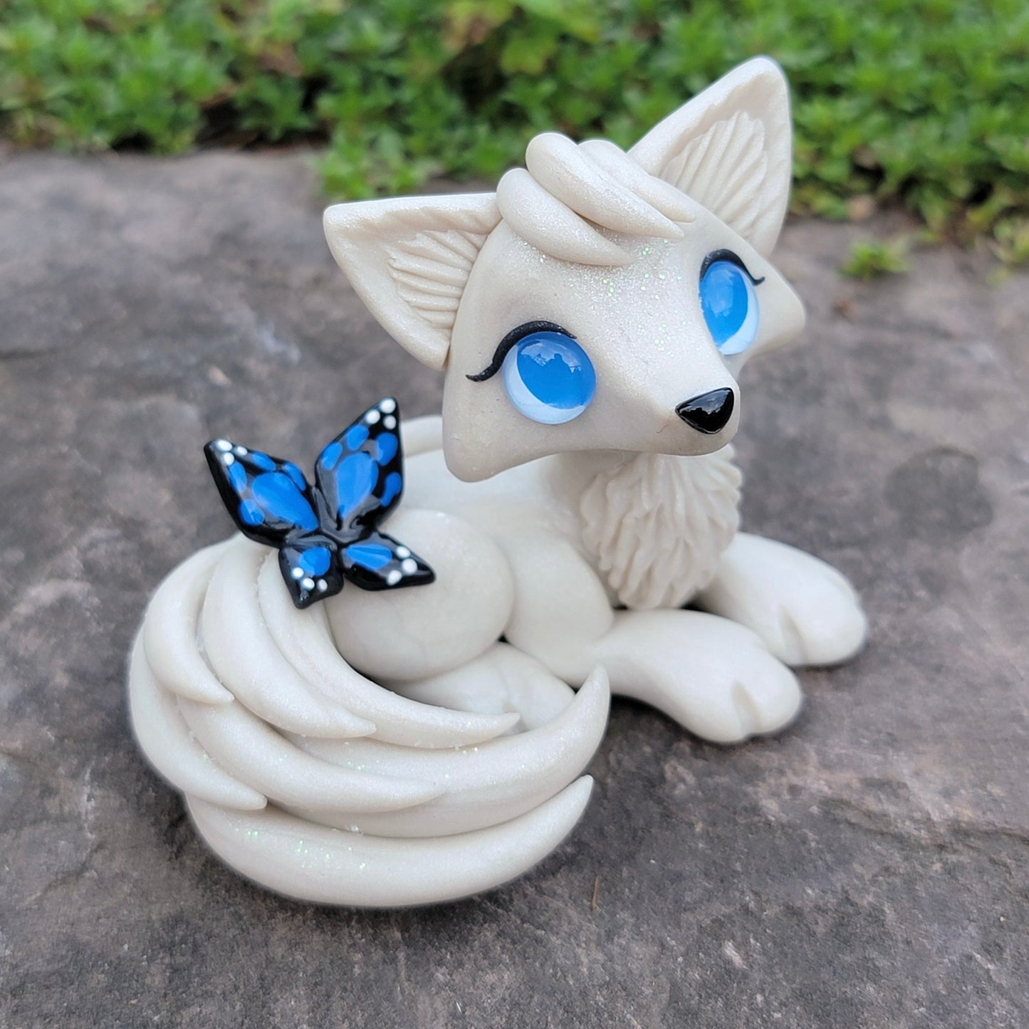 Butterfly Fox “Willow”, Handmade Fox Sculpture
