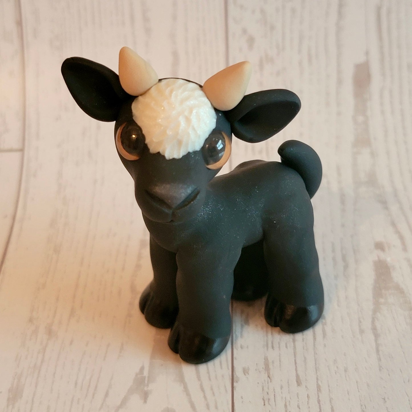 Black Goat “Charcoal”, Handmade Clay Goat