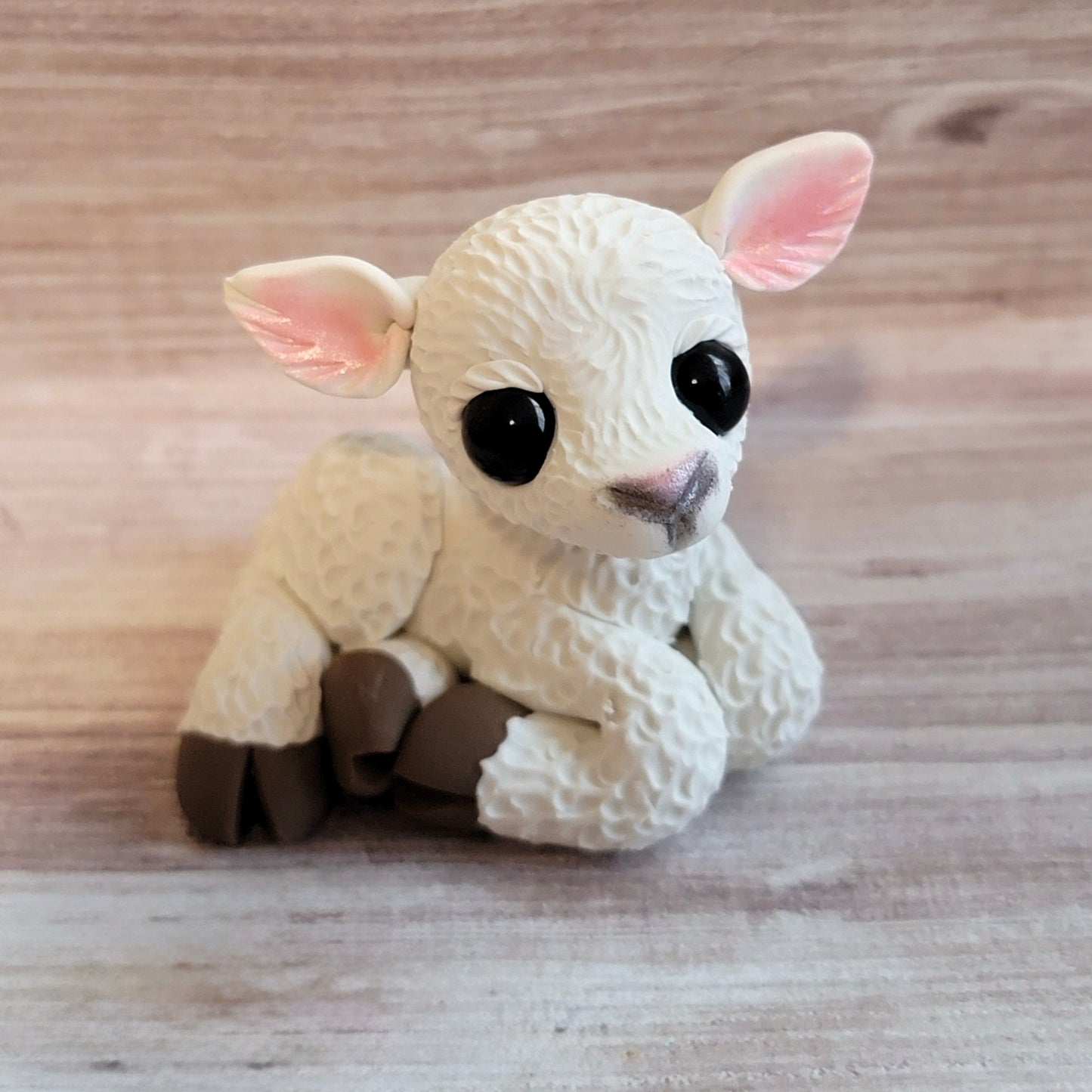 Gentle Lamb “Feta”, Handmade Clay Sheep