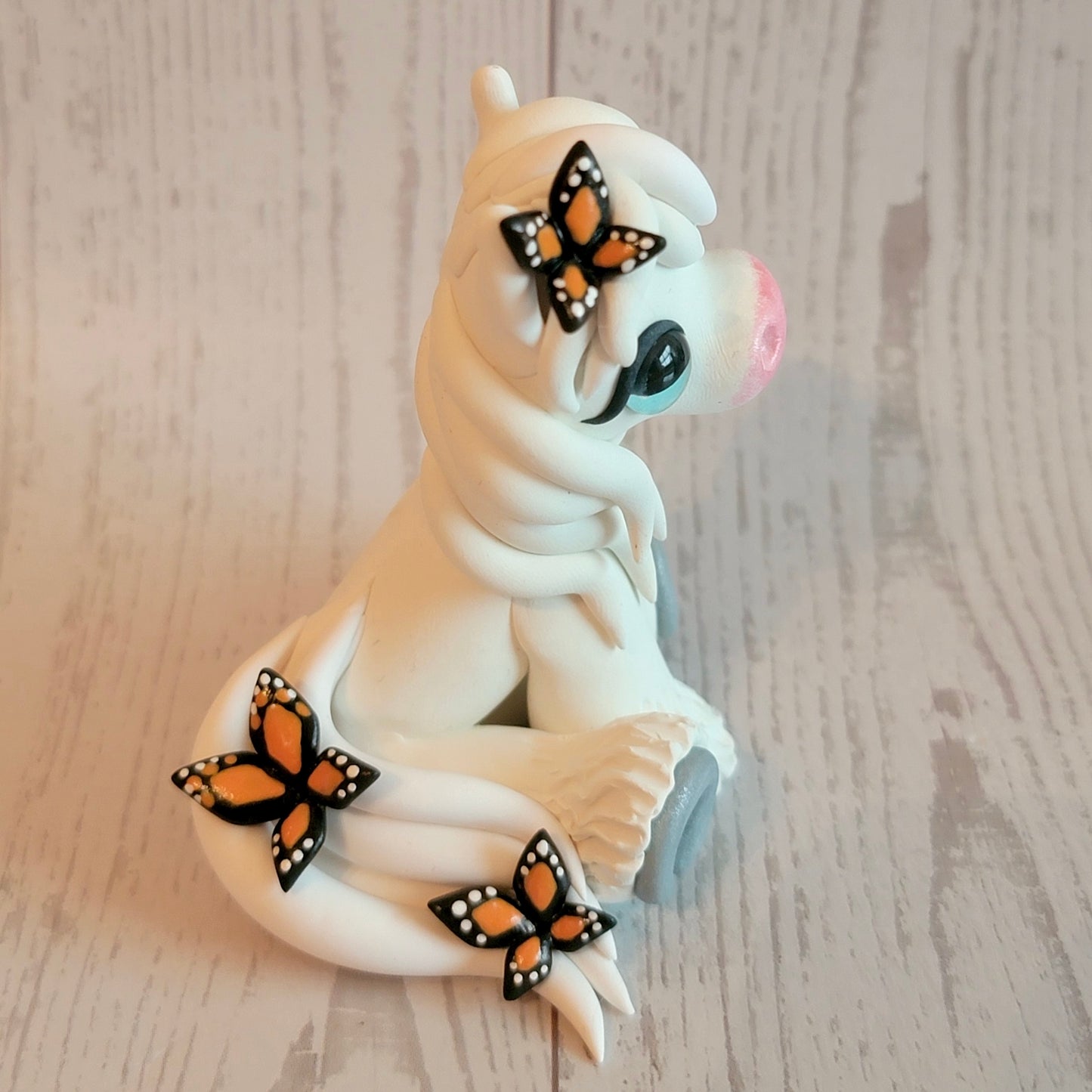 Butterfly Pony “Cotton”, Handmade Clay Pony