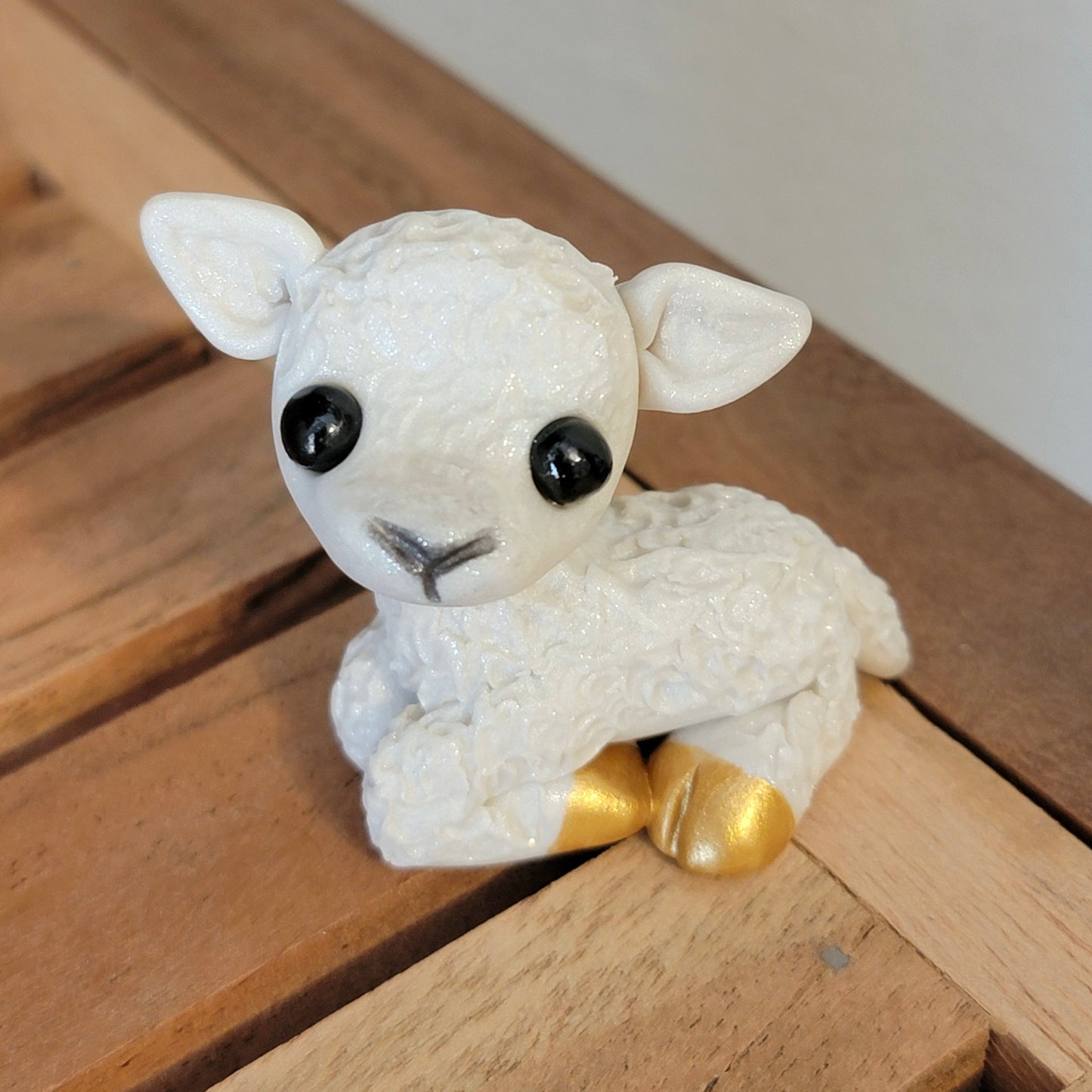 Mini Lamb “Snowflake”, Lamb Sculpture
