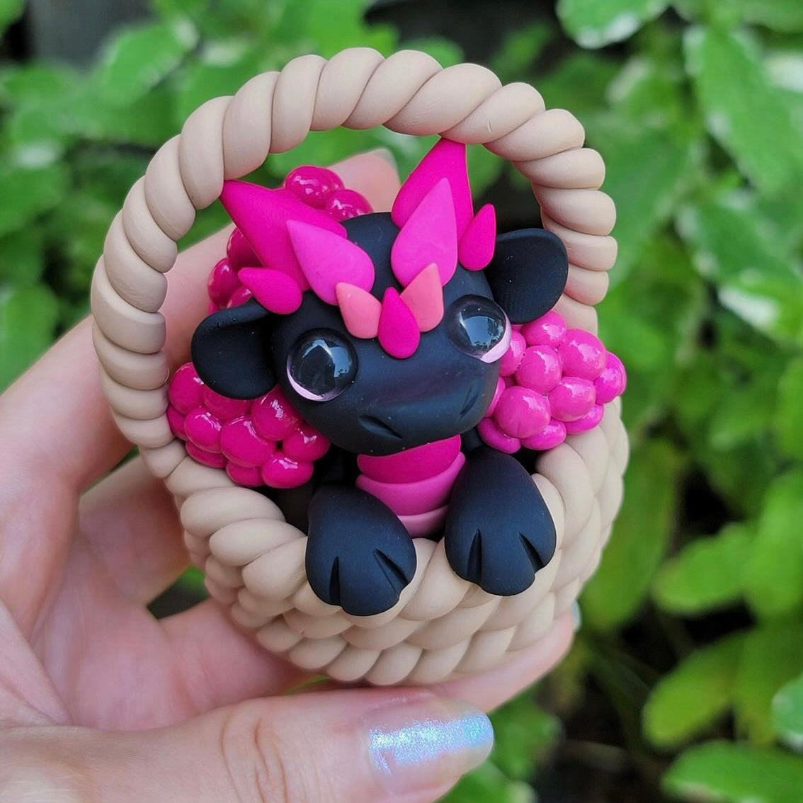 Custom for Alejandra, Berry Dragon Sculpture