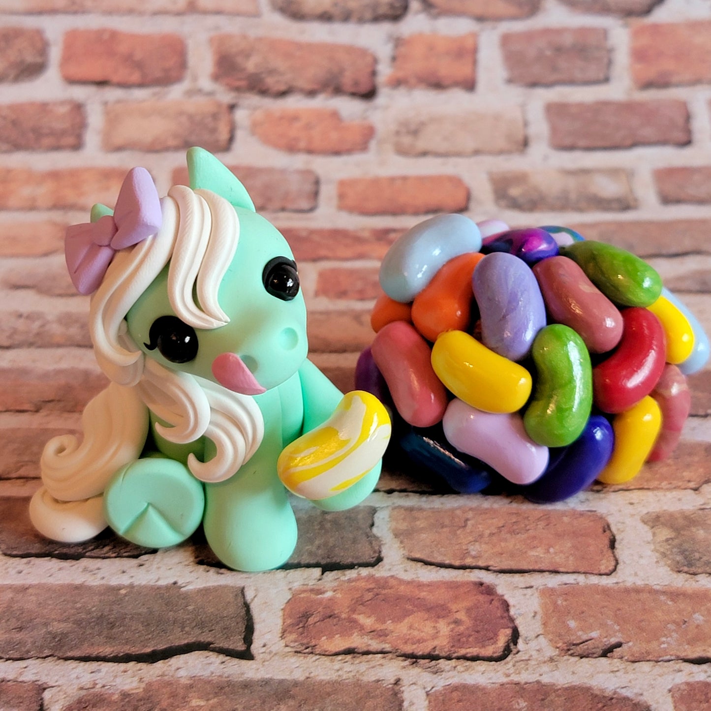 Jelly Bean Pony “Pixie”, Handmade Clay Pony