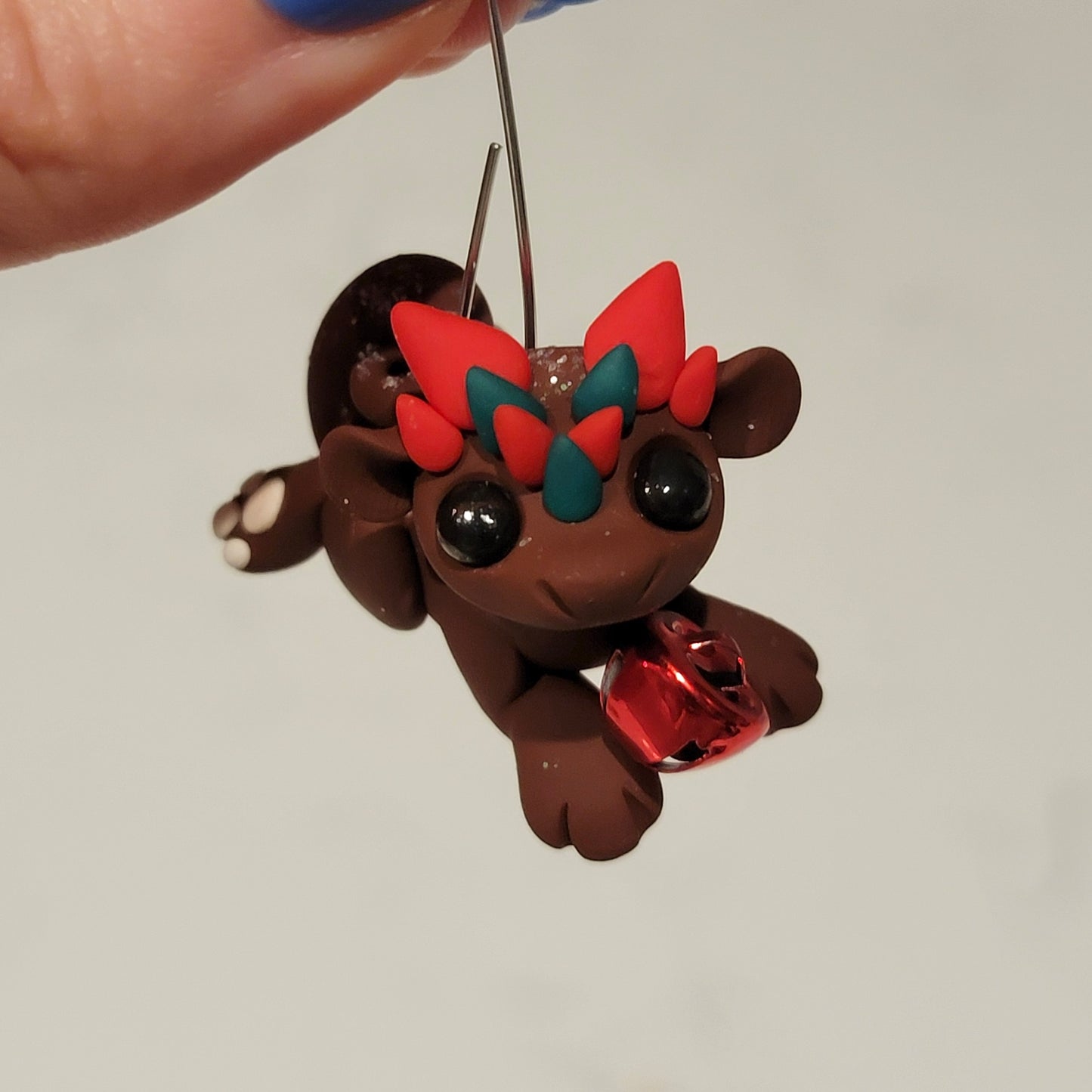 Mini Gumdrop Dragon Pair, Handmade Clay Dragons
