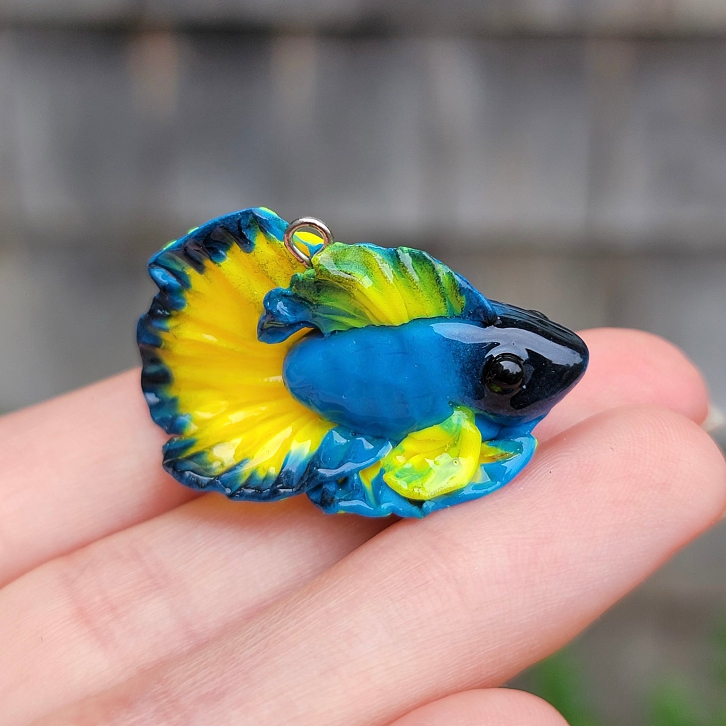 Betta Fish Charms, Clay Charm