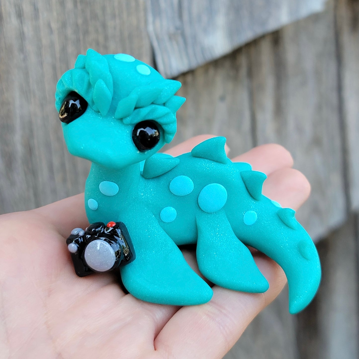 Loch Ness Monster w/Camera “Lensie”, Loch Ness Figurine