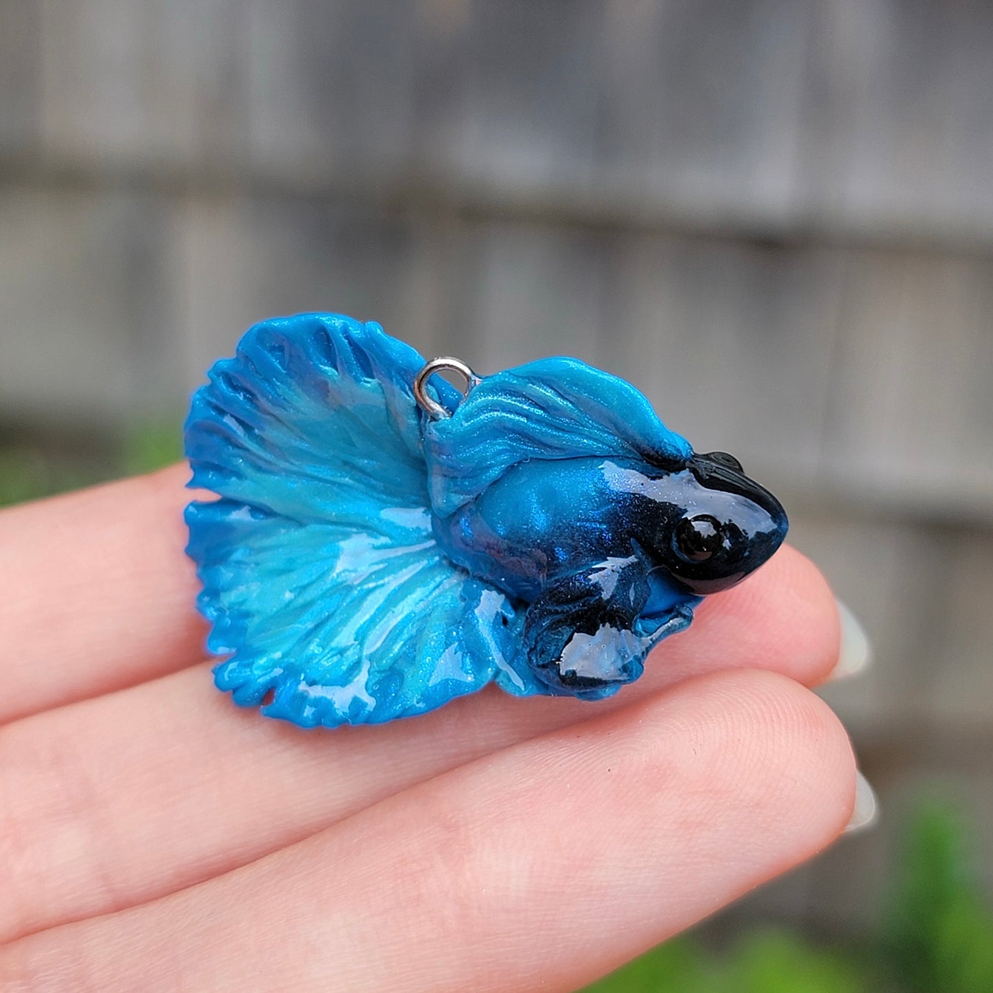 Betta Fish Charms, Clay Charm