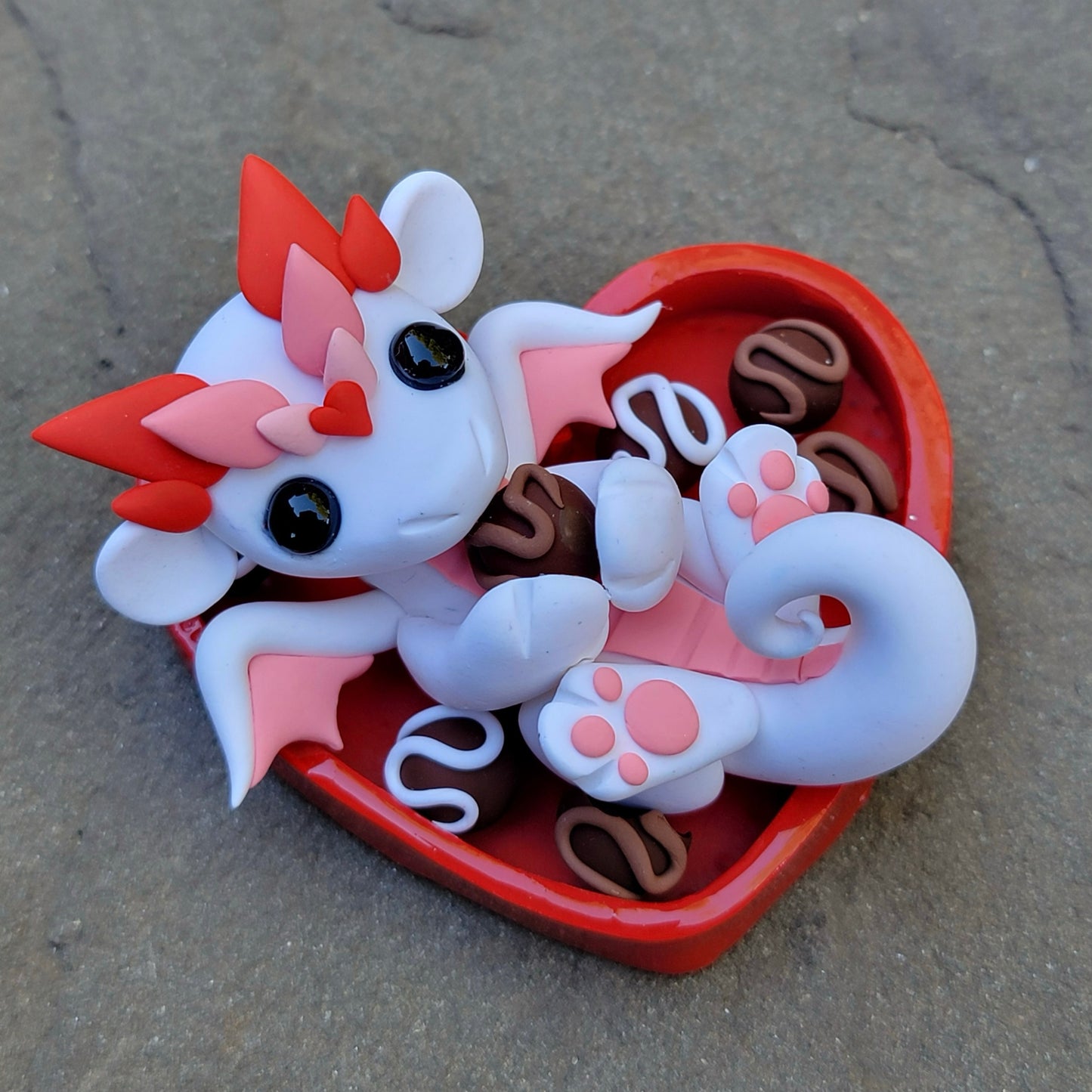 Valentines Chocolate Dragon “Truffles”, Dragon Sculpture