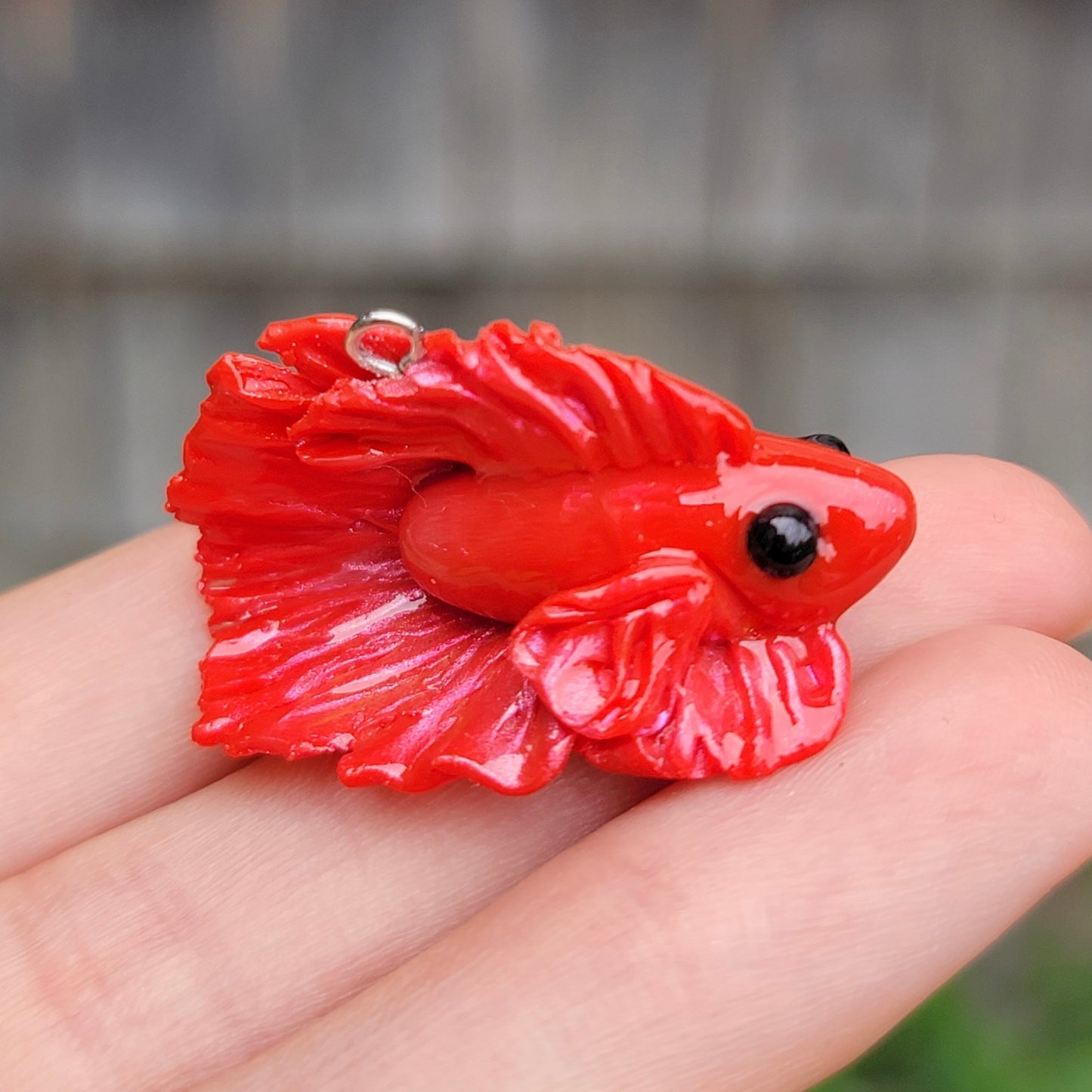 Betta Fish Charms, Clay Charm