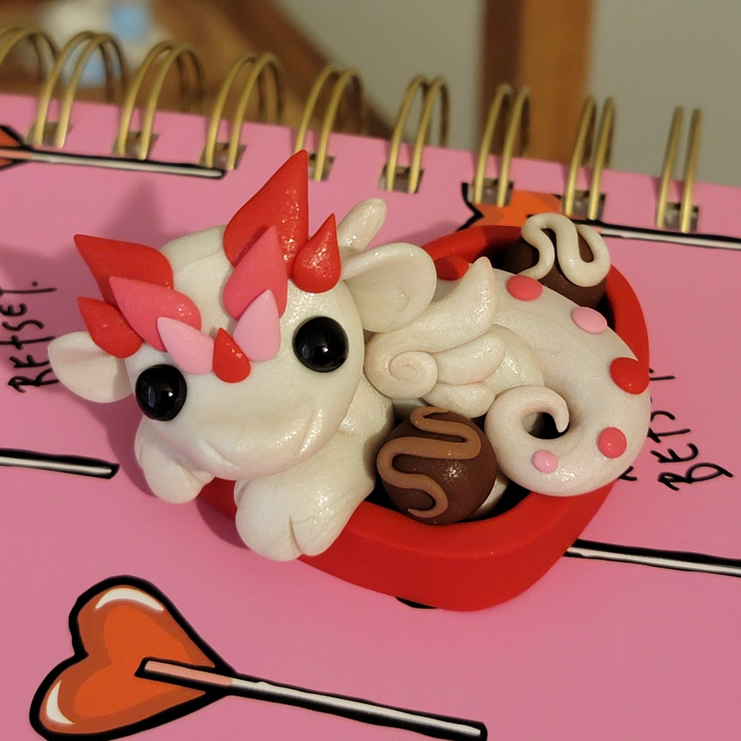 Chocolate Box Dragon “Marshmallow”, Dragon Sculpture