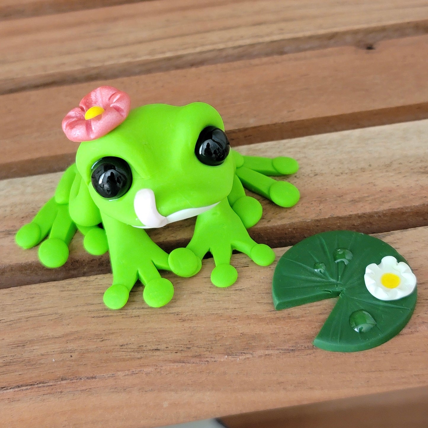 Spring Frog “Polly”, Frog Sculpture