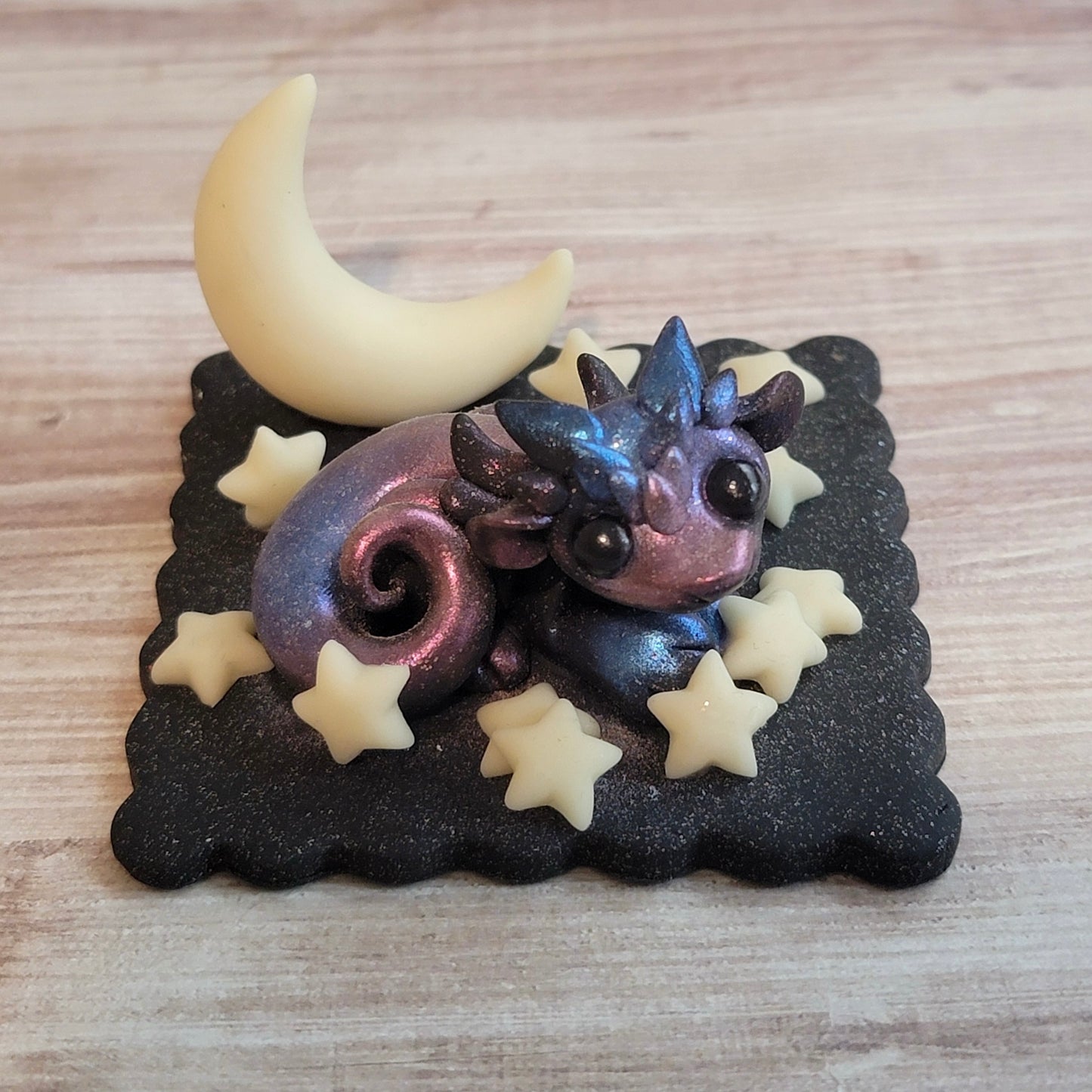 Star Hoarder Dragon “Jupiter”, Handmade Clay Dragon