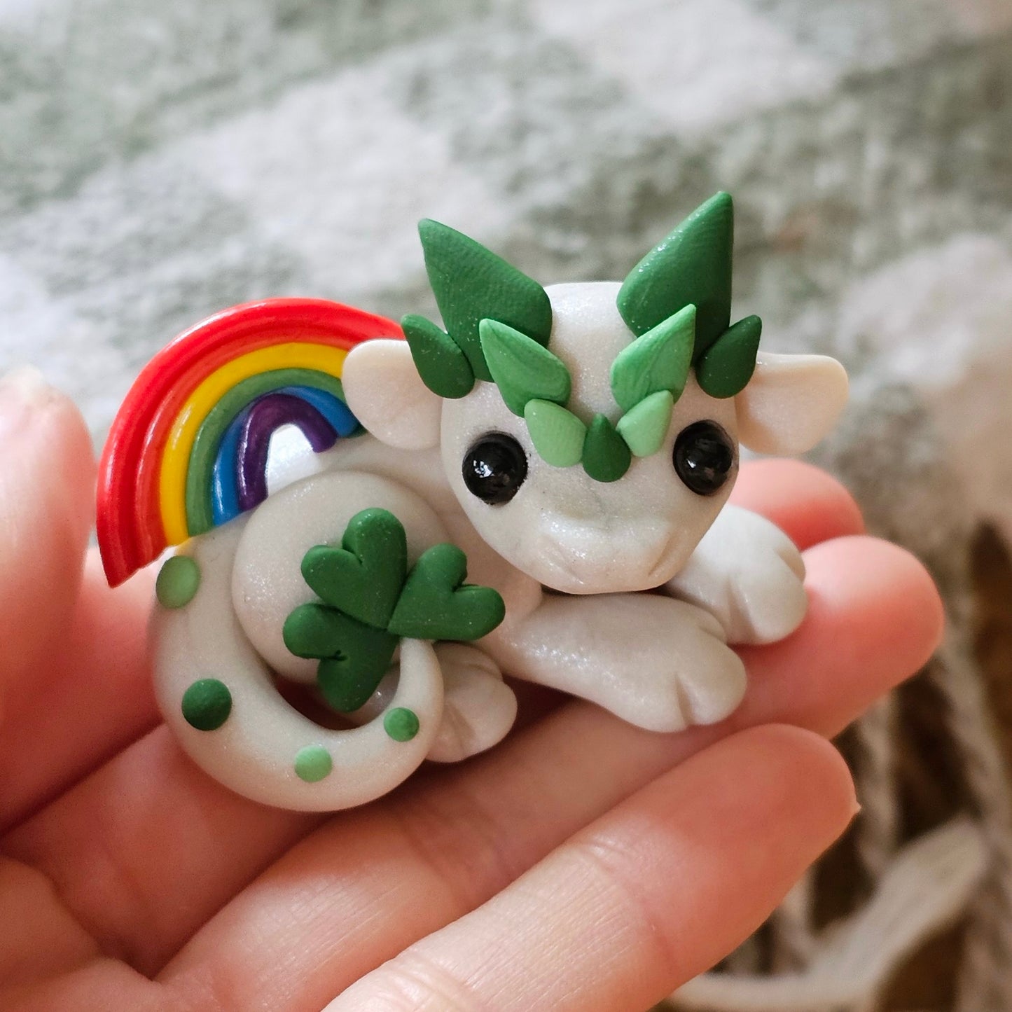 Baby Shamrock Dragon, Dragon Sculpture