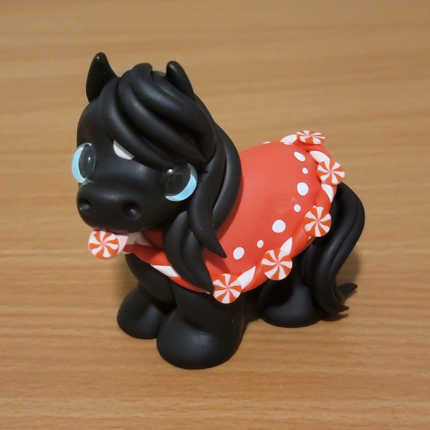 Peppermint Pony “Frosty”, Handmade Clay Pony