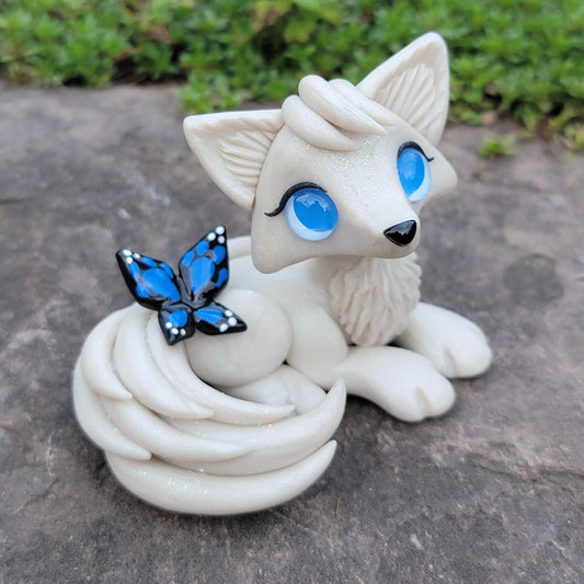 Butterfly Fox “Willow”, Handmade Fox Sculpture