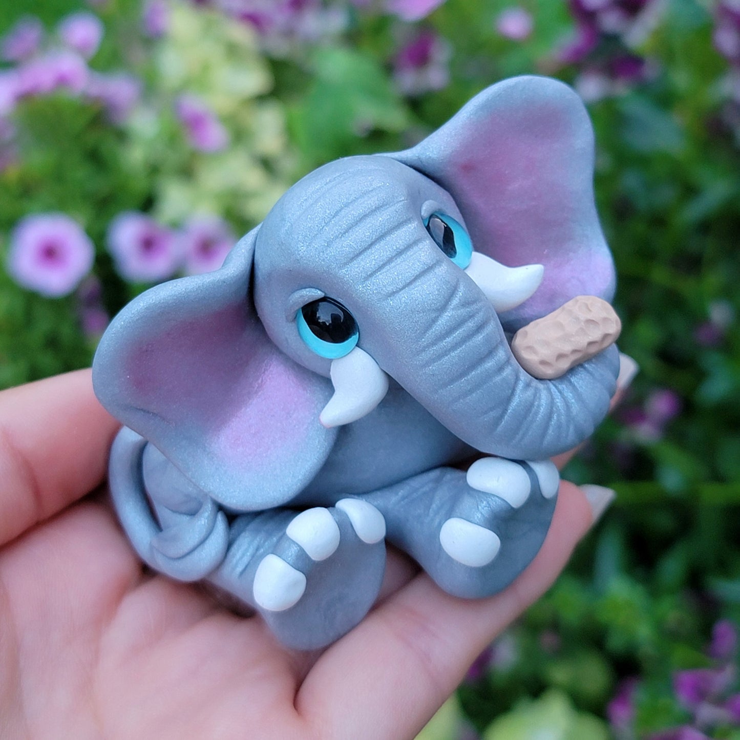 Elephant “Peanut”, Handmade Clay Elephant