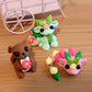 Flower Cart Critters, Handmade Clay Dragons and Squirrel