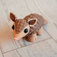 Mini Armadillo “Toffee”, Handmade Clay Armadillo
