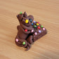 Mini Galaxy Brownie Unicorn “Sprinkles”, Handmade Clay Unicorn