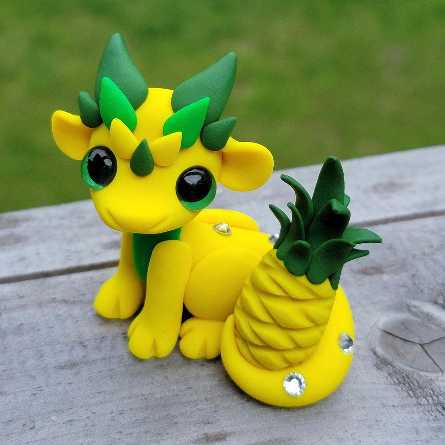 Fruit Dragon “Pineapple”, Handmade Dragon Sculpture