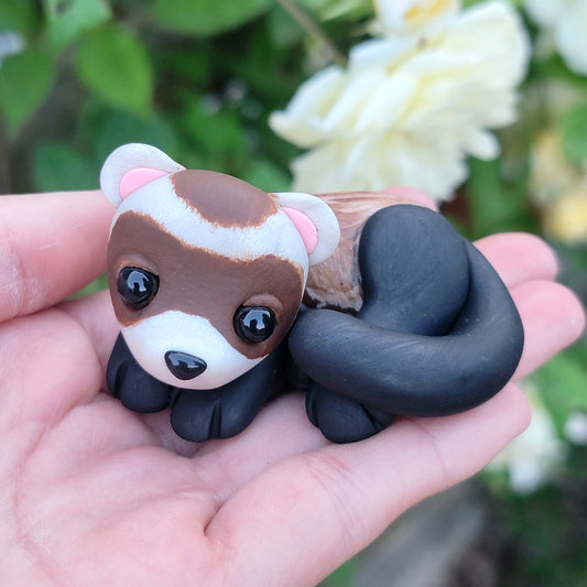 Pet Ferret “Hazelnut”, Ferret Sculpture