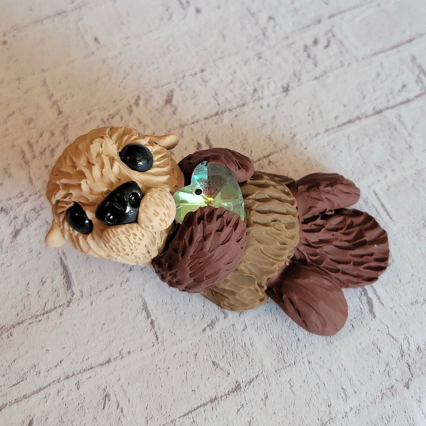 Sea Otter “Lilly”, Handmade Clay Sea Otter