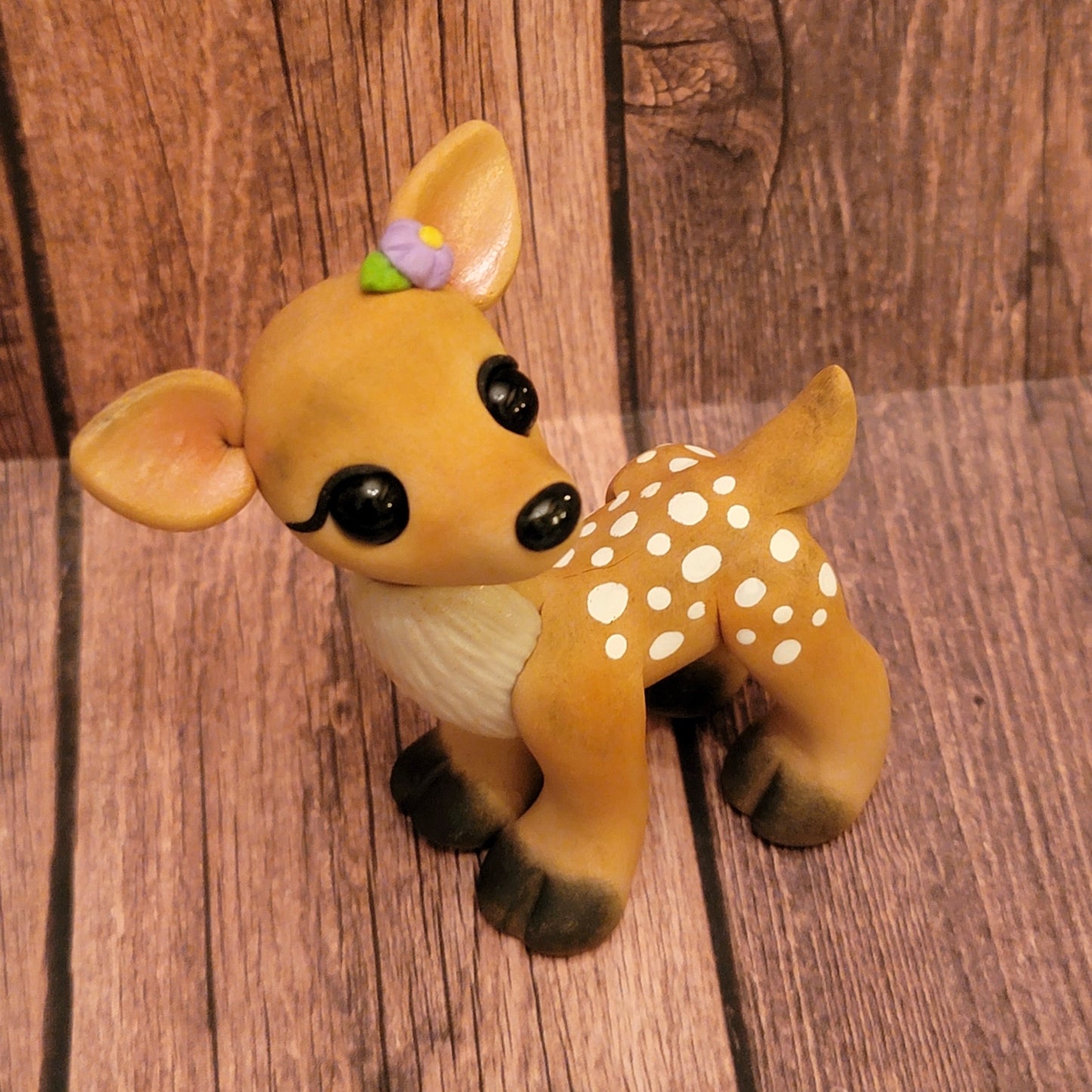 Curious Fawn “Lilac”, Deer Sculpture