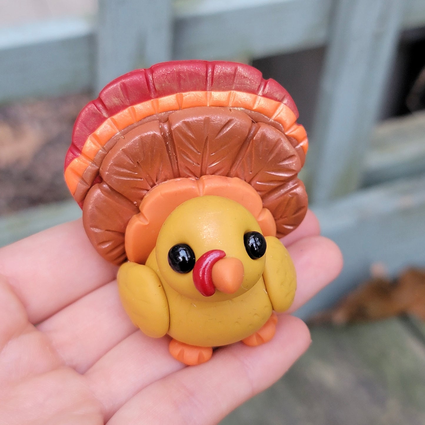 Mini Golden Turkey “Stuffing”, Turkey Sculpture