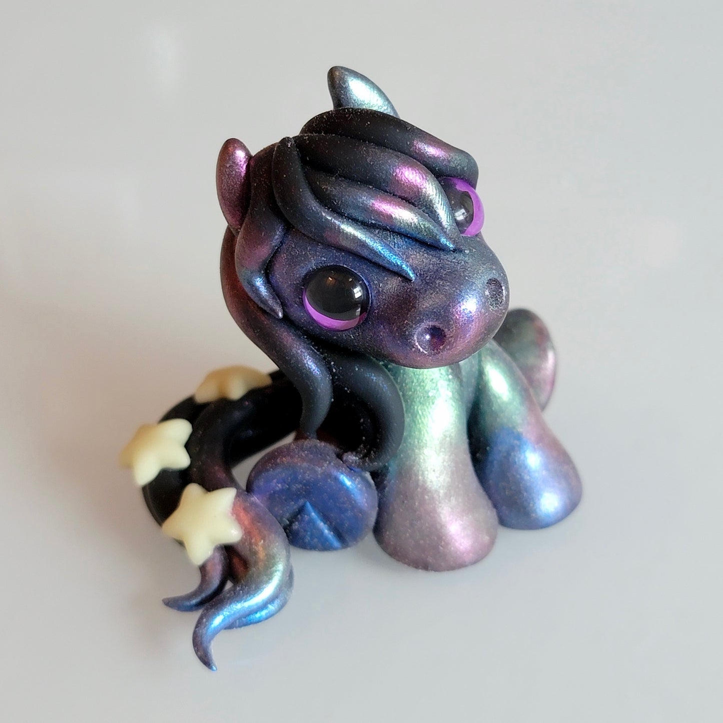 Galaxy Star Pony “Venus”, Handmade Clay Pony