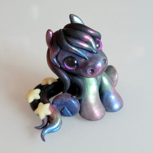 Galaxy Star Pony “Venus”, Handmade Clay Pony
