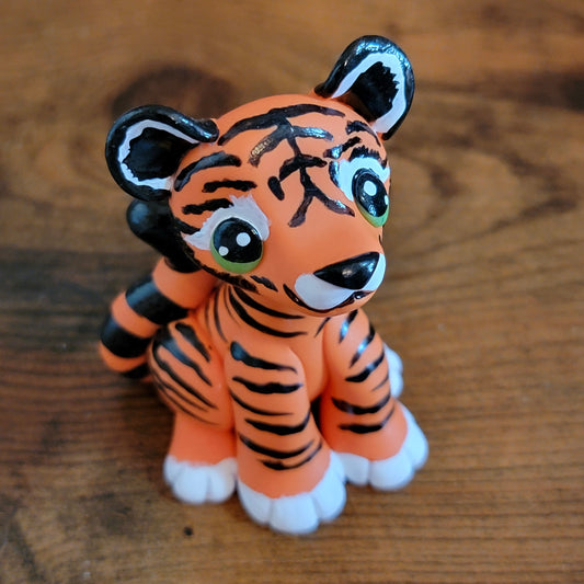 SALE!! Hand-Painted Tiger “Leo”, Tiger Sculpture