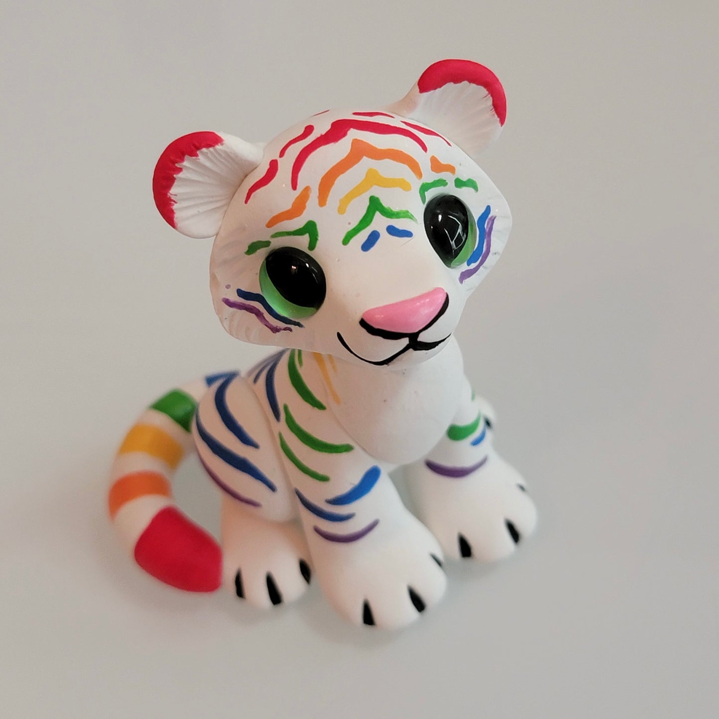 Rainbow Tiger “Skittles”, Tiger Sculpture