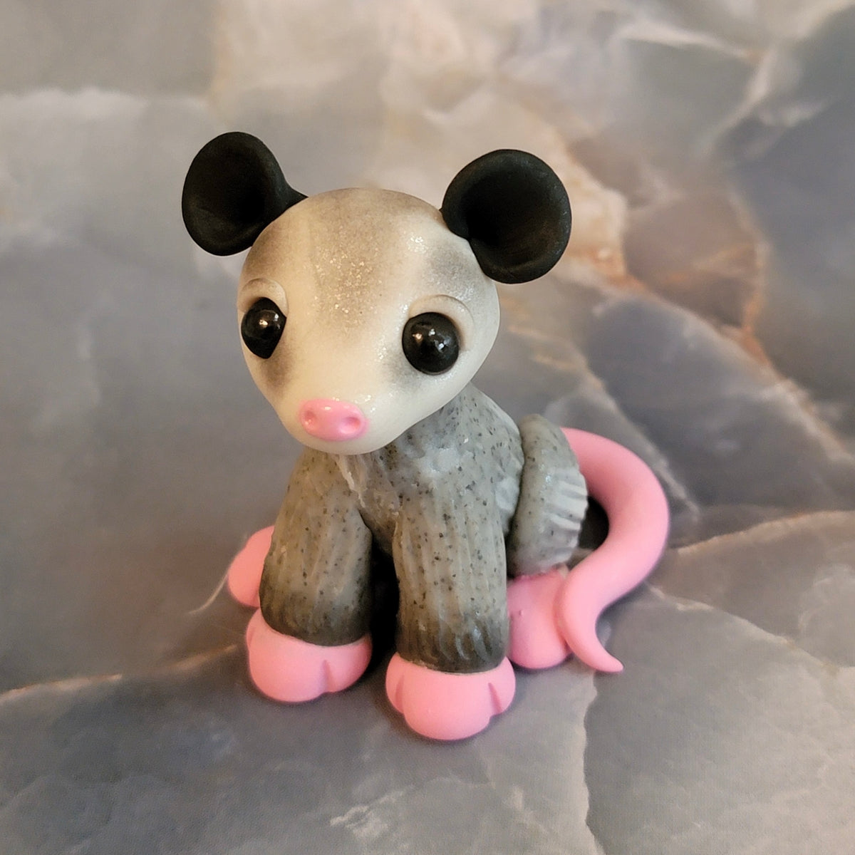Possum “Opie”, Handmade Clay Possum