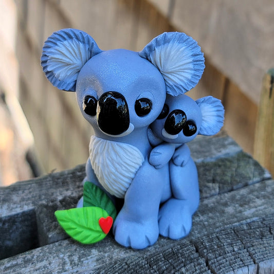 Momma and Baby Koalas, Koala Figurine