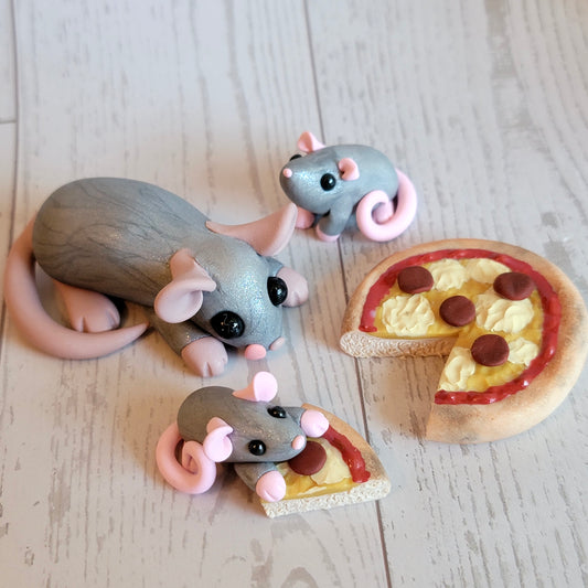 Pizza Rats, Handmade Clay Rats