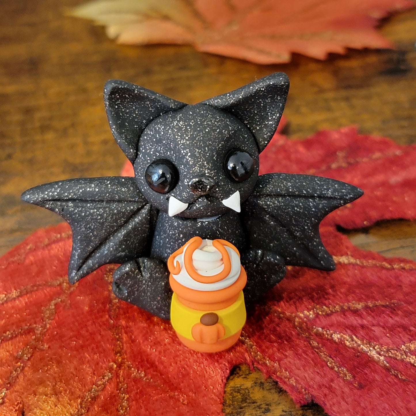 Mini Pumpkin Spice Latte Bat