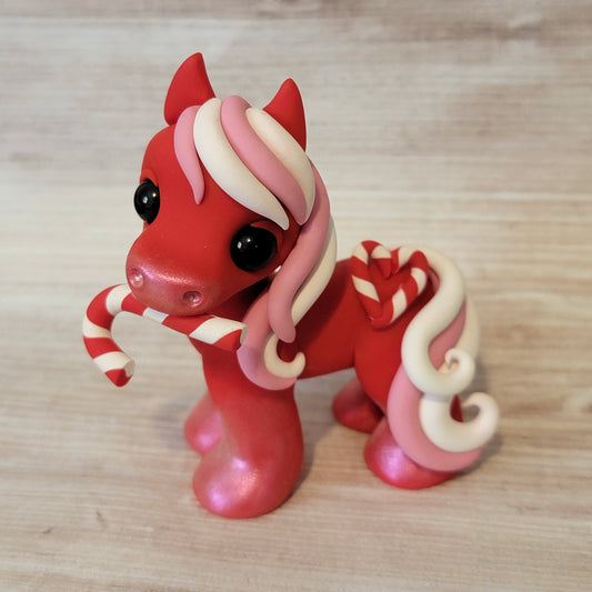 Candy Cane Pony “Sugarplum”, Pony Sculpture