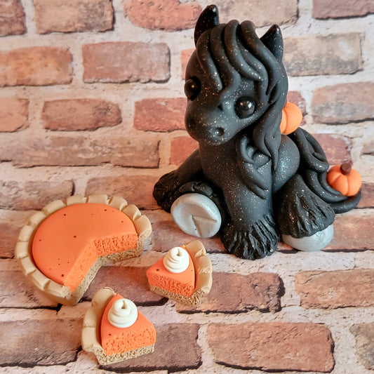 Pumpkin Pie Pony “Magic”, Handmade Clay Horse
