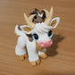 White Reindeer w/Dragon, Handmade Clay Reindeer