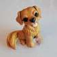 Happy Golden Retriever “Sunshine”, Handmade Clay Dog