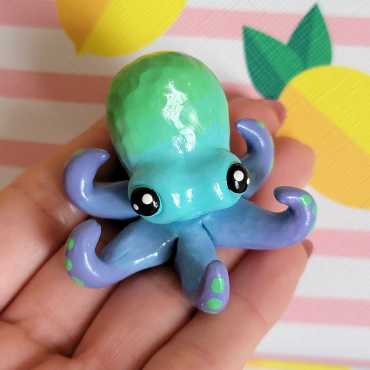 SALE!! Mini Octopus, Hand-Painted Octopus Sculpture