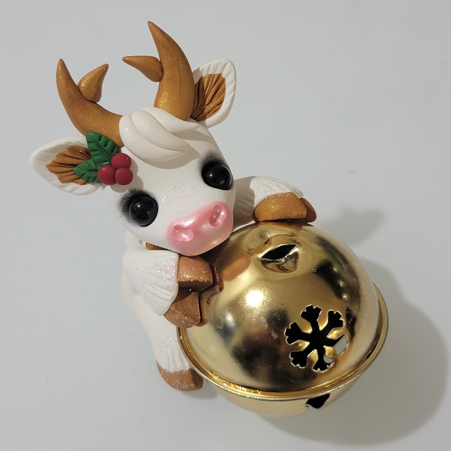 Gold Jingle Bell Reindeer