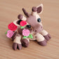 Gentle Rose Giraffe “Luna”, Handmade Clay Giraffe