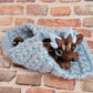 Crochet Blanket Dragon “Chocolate Chip”, Handmade Clay Dragon