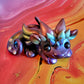 Galaxy Rainbow Dragon “Dewdrop”, Handmade Clay Dragon