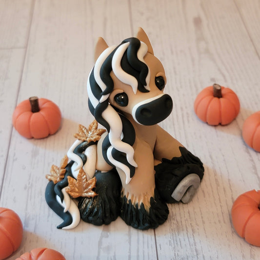 Fall Fjord/Gypsy Vanner Cross “Winona”, Handmade Clay Pony