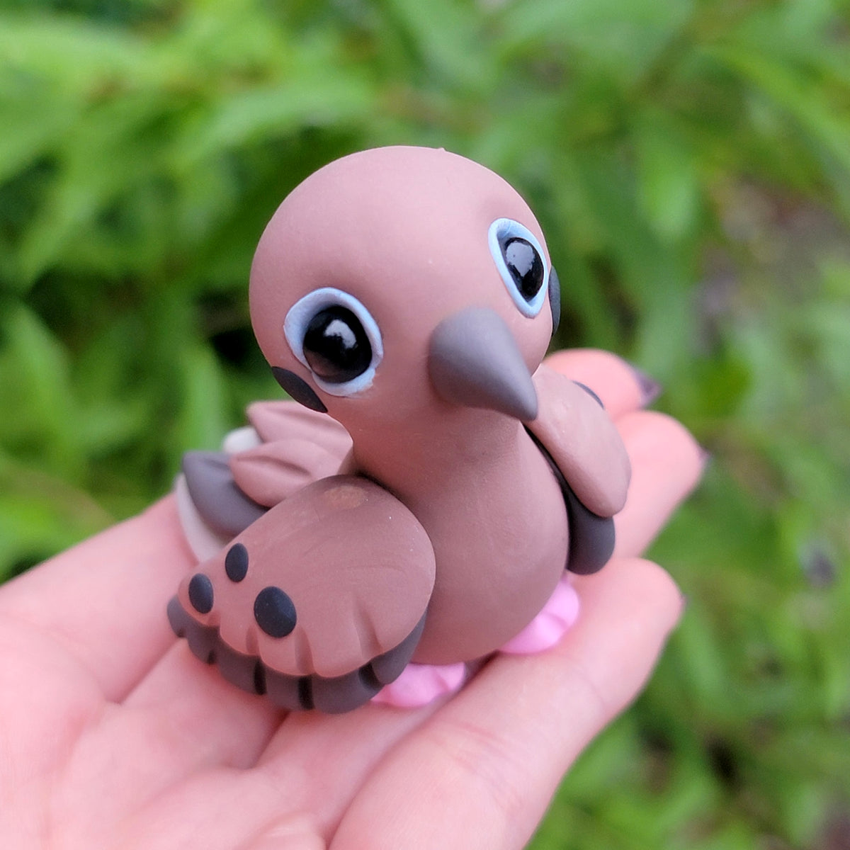 Mourning Dove “Bonbon”, Handmade Clay Bird