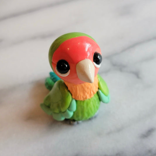 Peach-Faced Lovebird “Mango”, Lovebird Sculpture