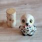 Mini Snowy Owl “Marshmallow”, Handmade Clay Owl